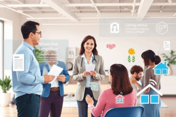 Grafic care ilustrează procesul de obținere a unui împrumut ipotecar rapid și fără birocrație.