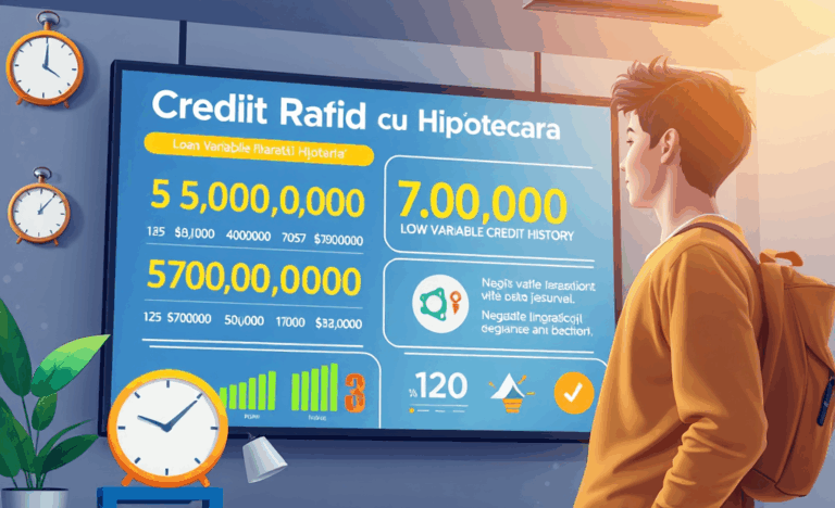 Imagine reprezentativă pentru Credit Rapid cu Garanție Hipotecară, evidențiind avantajele și opțiunile de finanțare disponibile.