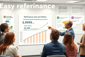 Imagine referitoare la refinanțarea cu dobânzi mici și avantajele financiare ale acesteia.